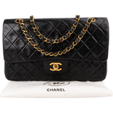 Chanel Quilted Lambskin 24K Gold Medium Double Flap Shoulder Bag