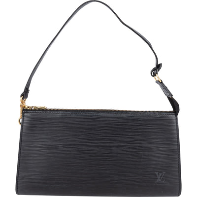 Louis Vuitton Noir Epi Leather Pochette Accessoires Handbag