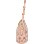 Miu Miu Matelassé Nappa Leather Padlock Shoulder Bag - vintageandkickz