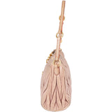 Miu Miu Matelassé Nappa Leather Padlock Shoulder Bag - vintageandkickz