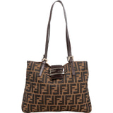 Fendi Monogram FF Zucca Canvas Tote Shoulder Bag