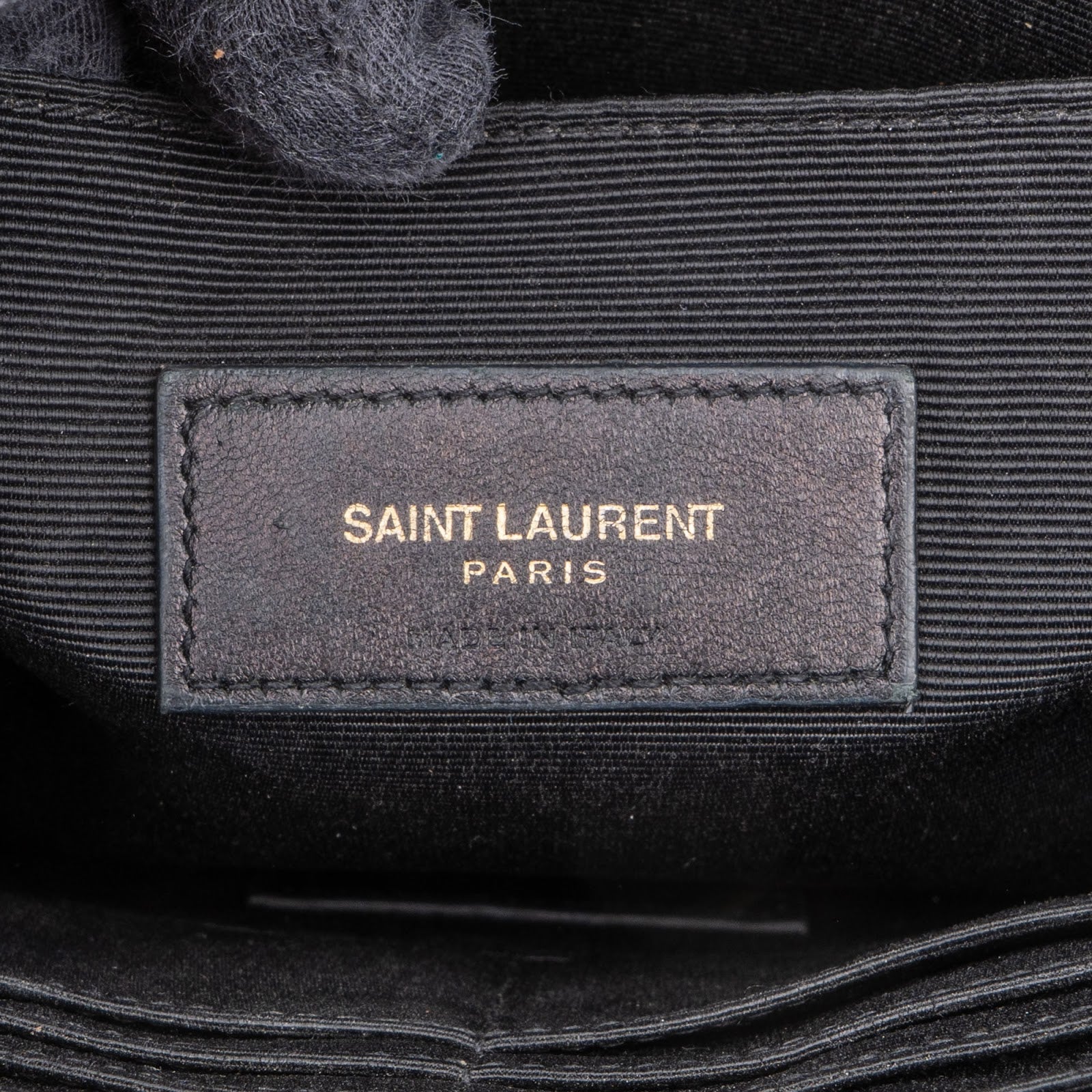Saint Laurent Quilted Chevron Leather Clutch - vintageandkickz