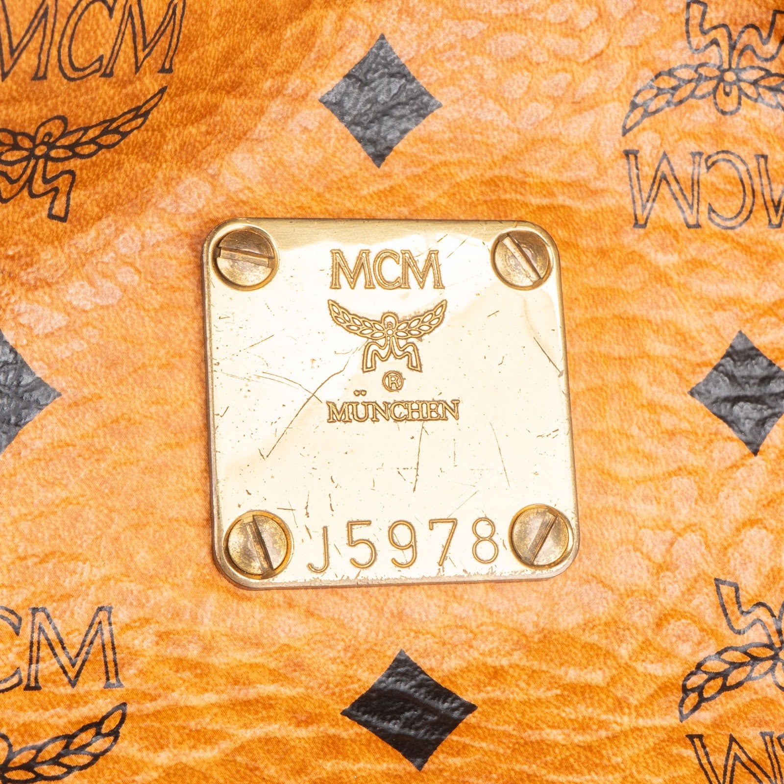 [🔄️B07 / F46] MCM Monogram Visetos Drawstring Bag Handbag - vintageandkickz