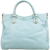 Balenciaga Blue Leather City Handbag