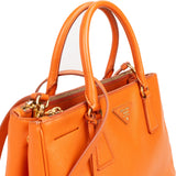 Prada Orange Saffiano Leather Galleria Handbag