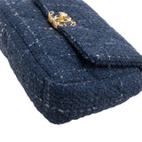 Chanel 19 Quilted Tweed Medium Single Flap Crossbody Bag