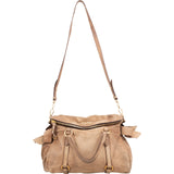 Miu Miu Brown Suede Bow Satchel Handbag