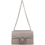 Gucci Grey Leather Crystal Dionysus Shoulder Bag