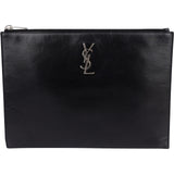 Saint Laurent Black Leather Clutch