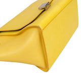 Celine Yellow Grained Leather Trapeze Handbag