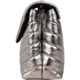 Yves Saint Laurent Metallic Crinkled Matelassé  Leather Loulou Crossbody Bag