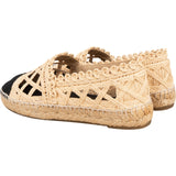 Chanel Raffia Cage CC Espadrilles Shoes (37)