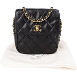 Chanel Quilted Lambskin Vintage CC Single Flap Crossbody Bag