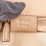 Gucci Pebbled Leather Bamboo Top Handle Flap Daily Handbag