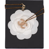 Chanel Pearl CC Emblem Necklace