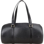 Louis Vuitton Noir Epi Leather Soufflot Handbag - vintageandkickz
