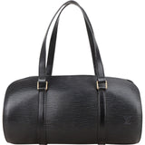 Louis Vuitton Noir Epi Leather Soufflot Handbag - vintageandkickz