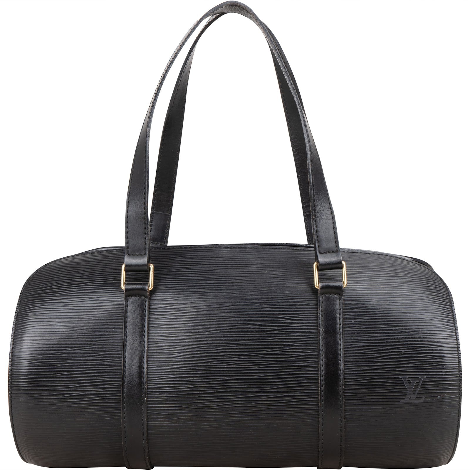 Louis Vuitton Noir Epi Leather Soufflot Handbag - vintageandkickz