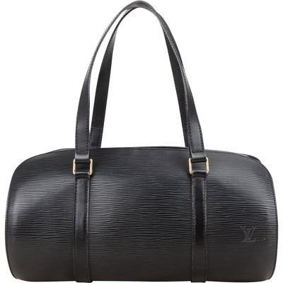 Louis Vuitton Noir Epi Leather Soufflot Handbag