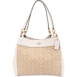 Coach Monogram Signature Jacquard Hallie Shoulder Bag