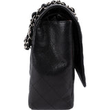 Chanel Quilted Caviar Leather Palladium Maxi Double Flap Crossbody Bag