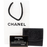 Chanel Caviar Leather CC Bifold Coin Purse Wallet