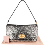 Miu Miu Bicolor Sequin Flap Hobo Shoulder Bag