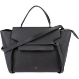 Céline Black Grained Calfskin Belt Handbag