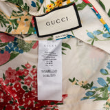 Gucci Multicolor Wool Floral Print Cold Shoulder Midi Dress (IT42)
