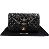 Chanel Quilted Lambskin Jumbo Double Flap Crossbody Bag