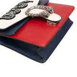 Gucci Tricolor Leather Dionysus Crystal Snake Small Crossbody Bag