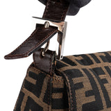 Fendi Monogram Zucca Canvas Mamma Baguette Shoulder Bag