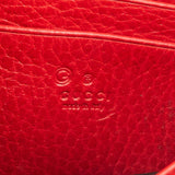 Gucci Pebbled Leather Interlocking GG Wallet On Chain Crossbody Bag