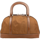 Prada Brown Tessuto Triangle Bauletto Small Handbag