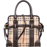 Burberry Haymarket Check Minford Satchel Handbag - vintageandkickz