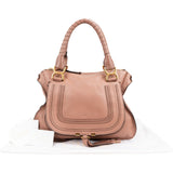 Chloé Pink Grained Calfskin Marcie Handbag