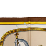 Hermès Grand Apparat Silk Carre 90 Scarf Tuch