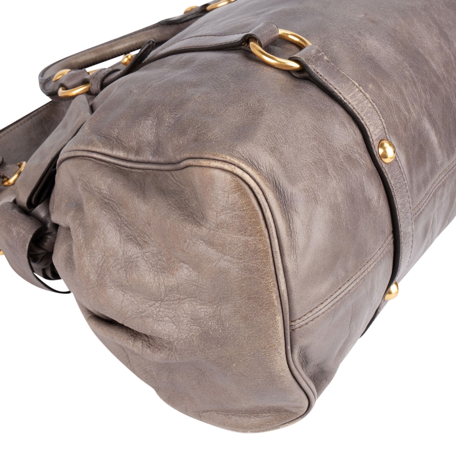 Miu Miu Vitello Lux Leather City Handbag - vintageandkickz