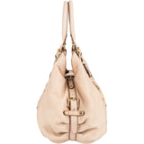 MCM Beige Monogram Visetos Leather Shoulder Bag