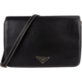 Prada Leather Contrast Stitch Flap Crossbody Bag
