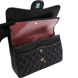 Chanel Quilted Caviar Leather Jumbo Double Flap Crossbody Bag