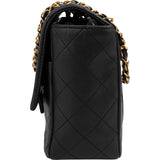 Chanel Quilted Lambskin 24K Gold Single Flap Crossbody Bag