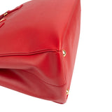 Prada Red Saffiano Leather Galleria Tote Handbag