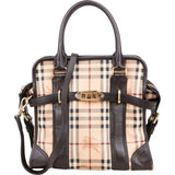 Burberry Haymarket Check Minford Satchel Handbag - vintageandkickz