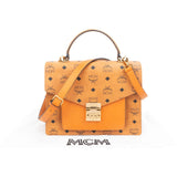 MCM Monogram Visetos Coated Canvas Patricia Satchel Handbag