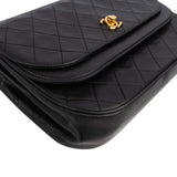 Chanel Quilted Lambskin 24K Gold Double Flap Shoulder Bag