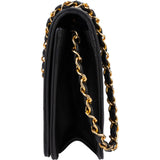 Chanel Quilted Lambskin 24K Gold Single Flap Shoulder Bag