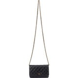 Chanel Quilted Caviar Leather CC Wallet On Chain Crossbody Bag