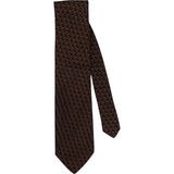 Fendi Monogram Zucca Pattern Silk Tie Krawatte