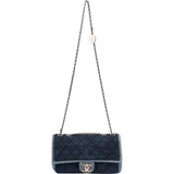 Chanel Quilted Denim Medium Single Flap Crossbody Bag
